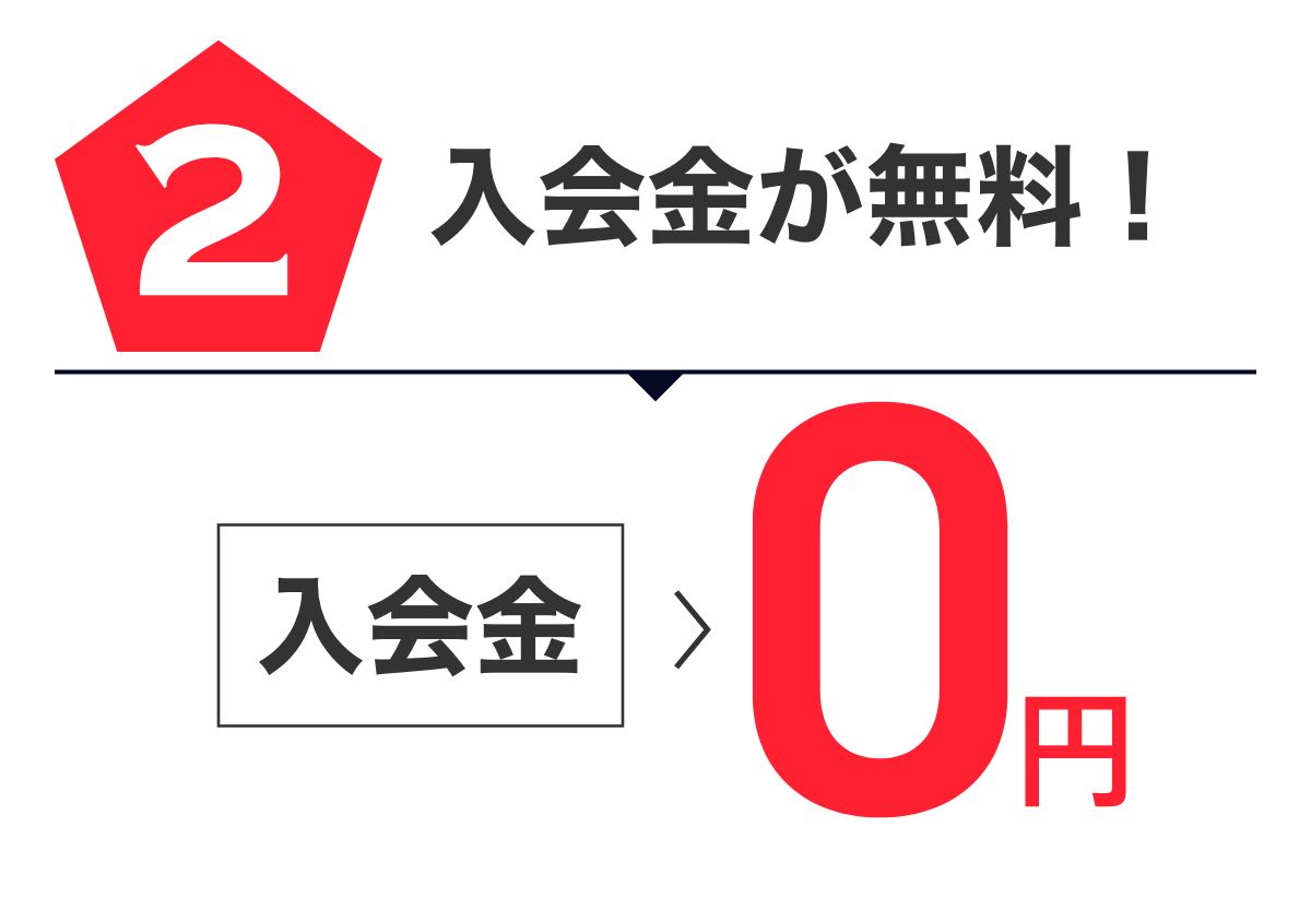 特典2 事務手数料が無料